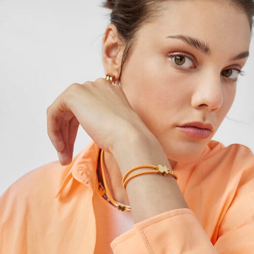 オレンジの伸縮性ブレスレット Sweet Dolls