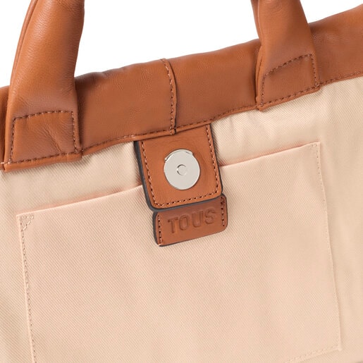 תיק כתף TOUS Cloud בינוני מעור בצבע טבעי