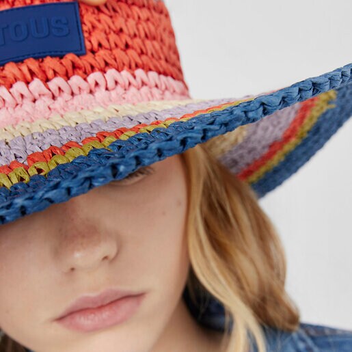 モーブのハット TOUS Stripes