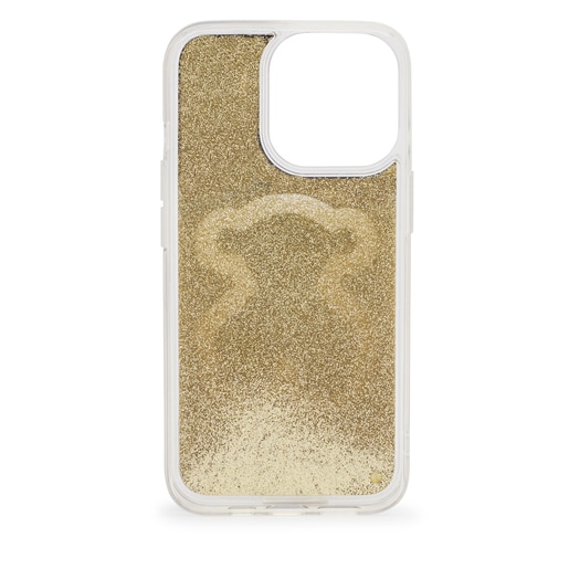 Funda de móvil Delray 13 Pro dorado Glitter Mirror Bear
