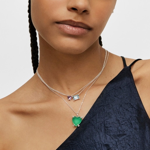 Collar de plata y topacio Color Pills