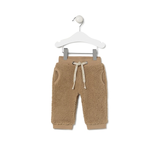 Fleece joggers in Casual beige