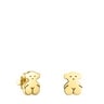 Pendientes oso con baño de oro 18 kt sobre plata Sweet Dolls