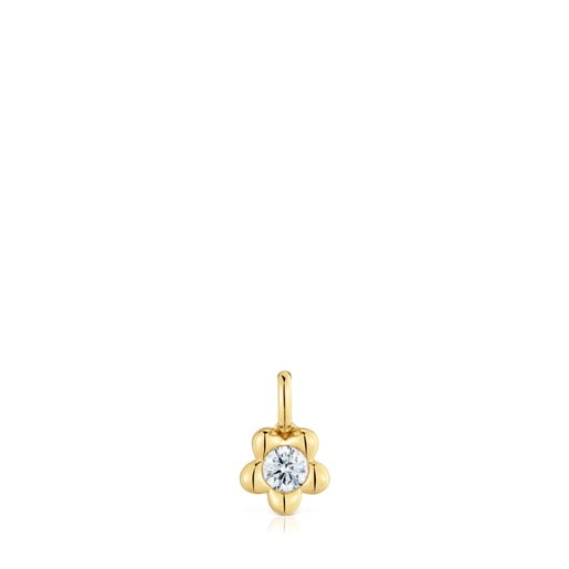Gold Flower pendant with laboratory-grown diamond TOUS Lili