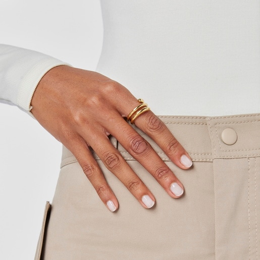 Silver vermeil Spiral ring New Hav
