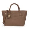 Tote bag Sherton em Pele castanha