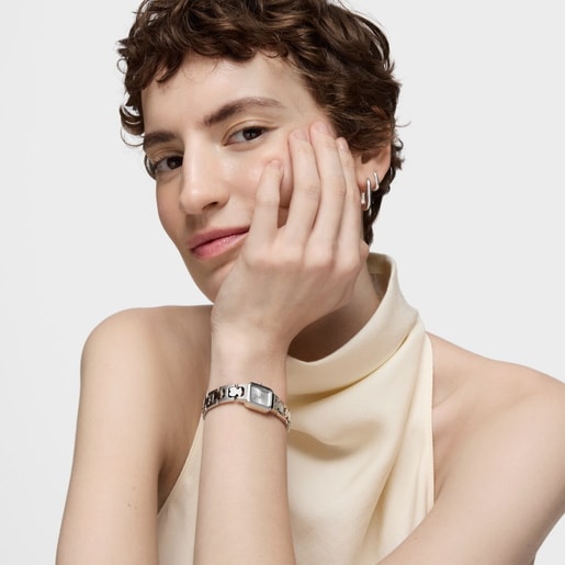 ساعة تناظرية ذات سوار من الصُلب من تشكيلة Icon Time