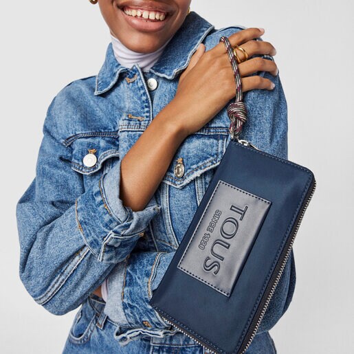 Medium navy blue Empire Soft Chain Wallet