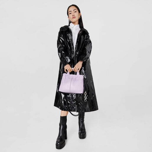 Medium mauve leather One-shoulder bag TOUS Cloud