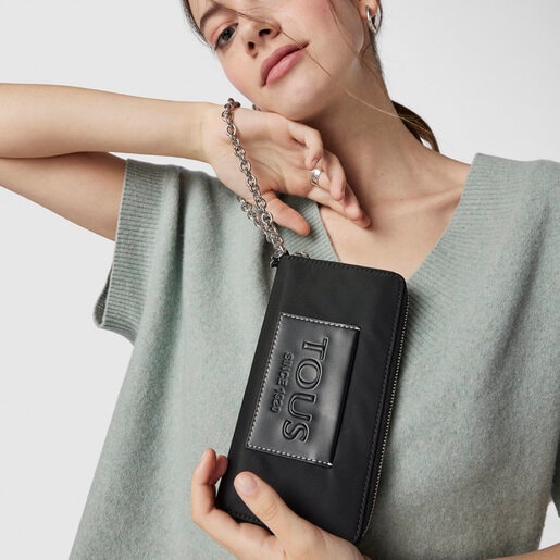 Billetera mediana Empire Soft Chain negro