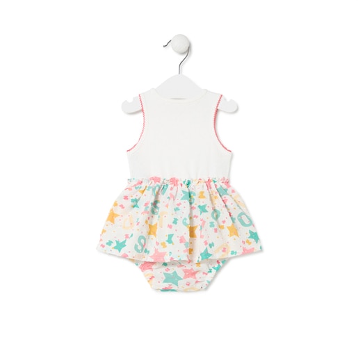 Baby bodysuit with skirt in Multi one colour