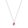 Collar corto de plata y rubí creado en laboratorio Icon Color LGG