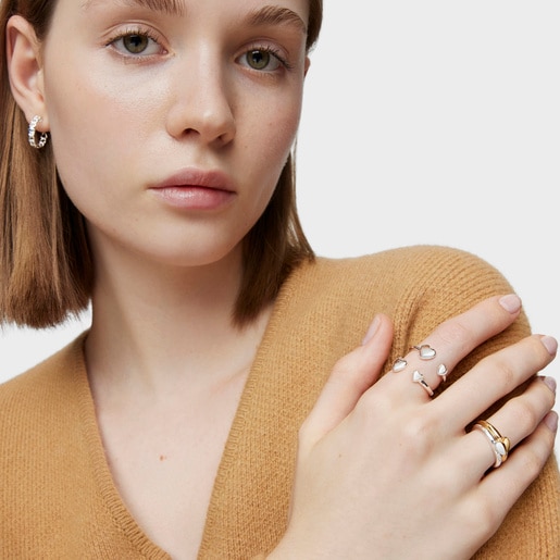 Set small two-tone heart Rings My Other Half