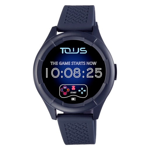 ブルーシリコンストラップが付いたスポーツ腕時計 Smarteen Connect