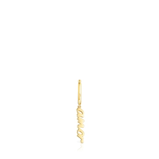 Gold Crossword Love Earring | TOUS