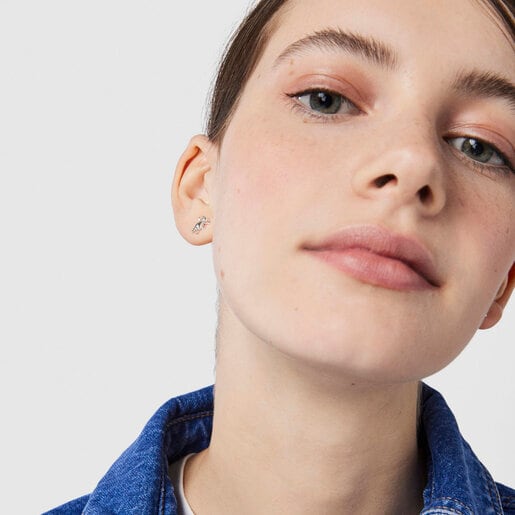 シルバーピアス Teddy Bear