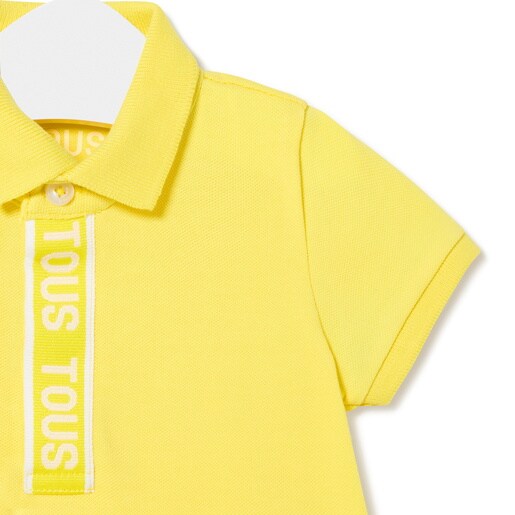Piqué polo t-shirt in Casual yellow