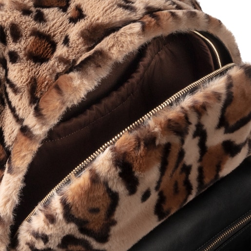 Medium beige and black Amaya Wild Backpack