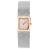 Reloj analógico con brazalete de malla milanesa de acero y acero rosa Mini Mesh