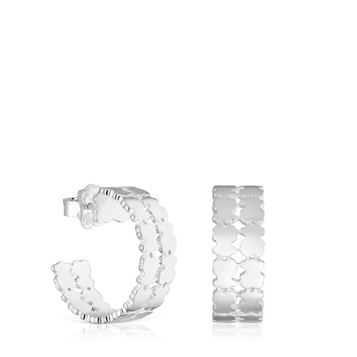Brincos de argola em prata 22 mm TOUS Sweet 40s