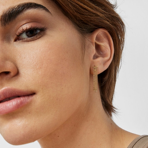 Gold TOUS Cool Joy Earrings with four chains