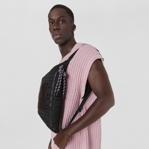 ブラックのラージウエストバッグ TOUS Empire Padded