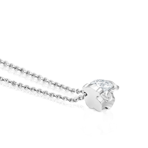 Gargantilla de platino con diamante talla brillante creado en laboratorio 0,25 ct Sweet Diamonds LGD