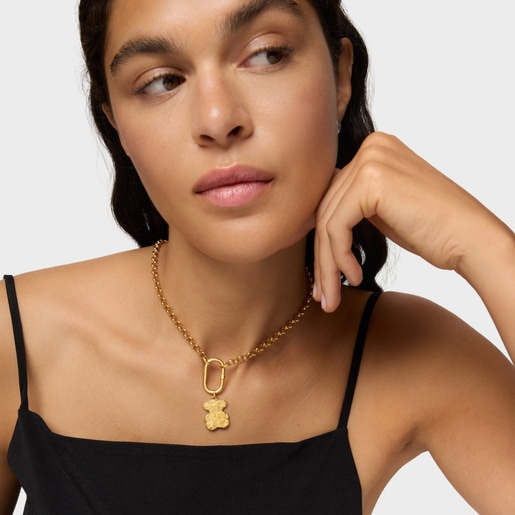 Bear Pendant with 18kt gold plating over silver bonbon Sweet Dolls