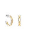 Silver and silver vermeil Hoop earrings Logo