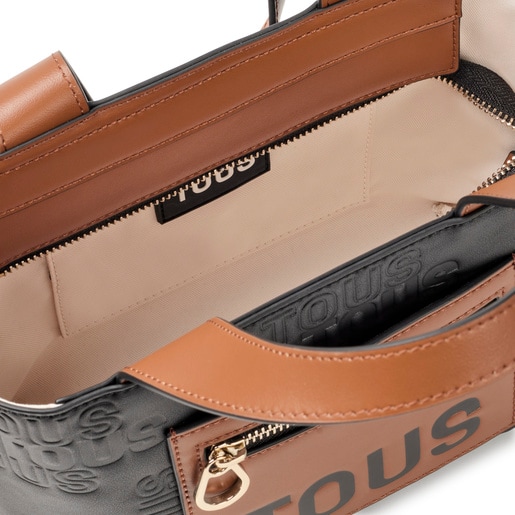 Small black and brown Tote bag TOUS Nanda