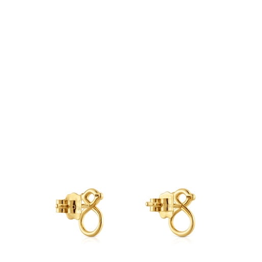 10 mm 9kt gold bear-motif Earrings TOUS Infinity