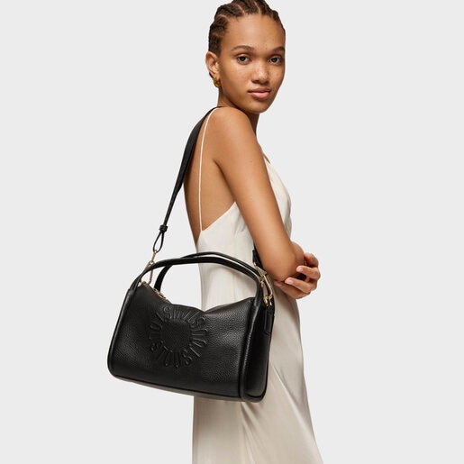 Black leather TOUS Miranda City bag