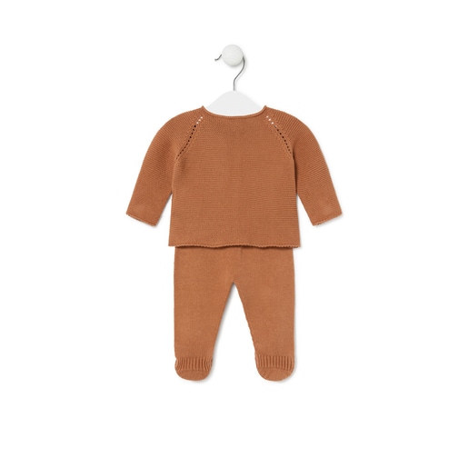 Baby outfit in Tricot orange