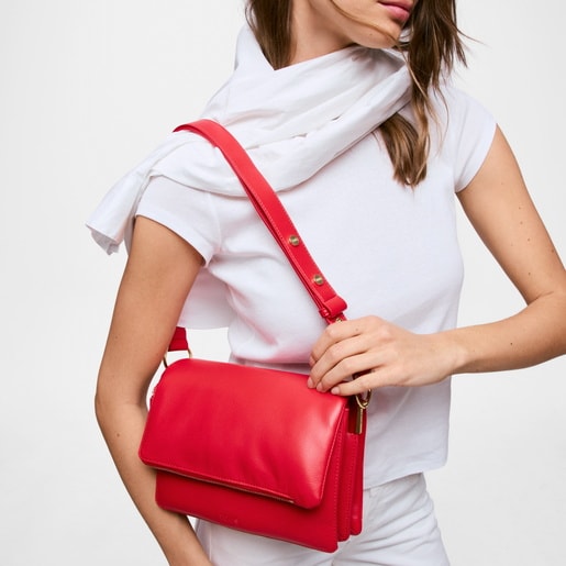 Bandolera mediana rojo Audree Soft