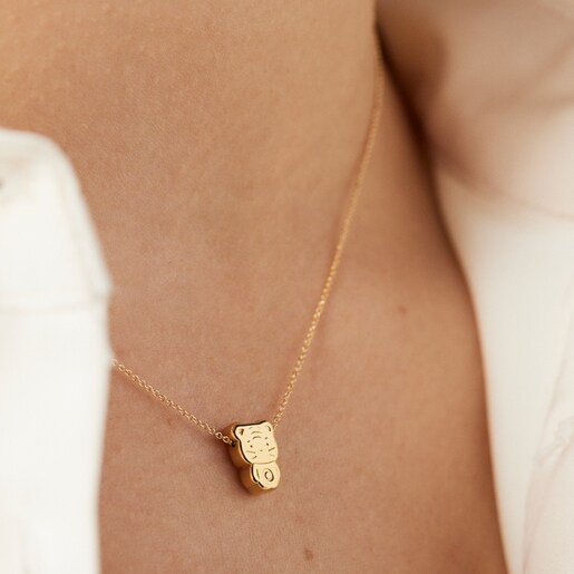 Dije donut de plata vermeil Twisted