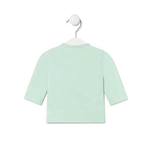 Camiseta de bebé cruzada lisa bruma