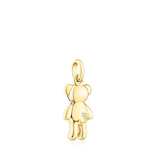 Ciondolo TOUS Teddy Bear Splash con placcatura in oro 18 kt su argento e iolite