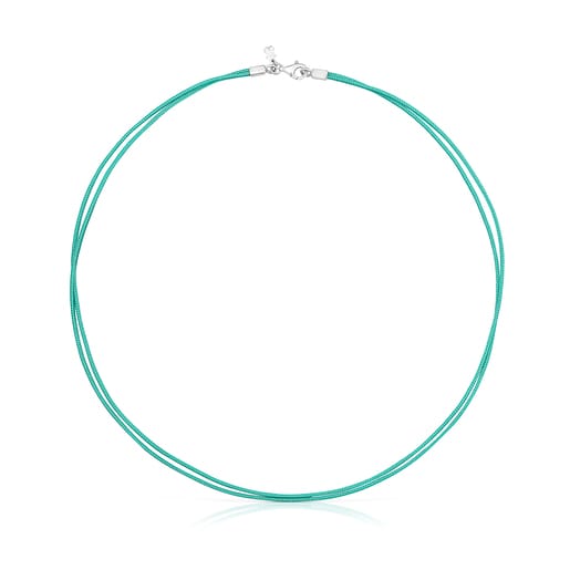 Collier TOUS Nylon Basics en nylon turquoise