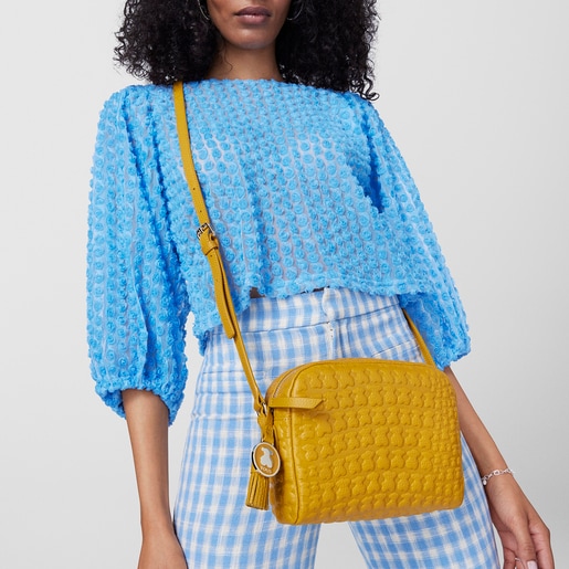 Mustard leather Sherton crossbody bag