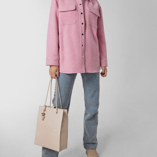 Large beige TOUS Pop Shopping bag