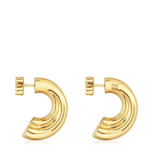 18kt gold plating over silver Hoop earrings with bear motif TOUS 1950