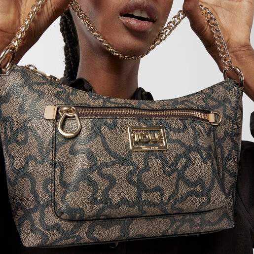 Разноцветная и черная сумка-кроссбоди «baguette» Kaos Icon