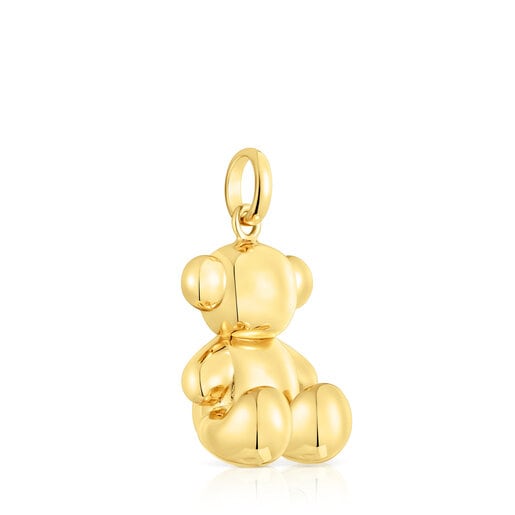 Dije oso grande con baño de oro 18 kt sobre plata Bold Bear