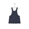 Dungarees-style baby romper in Classic navy blue