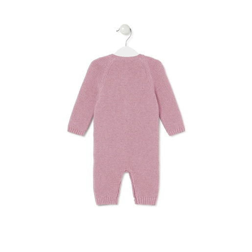 Baby playsuit in Tricot pink