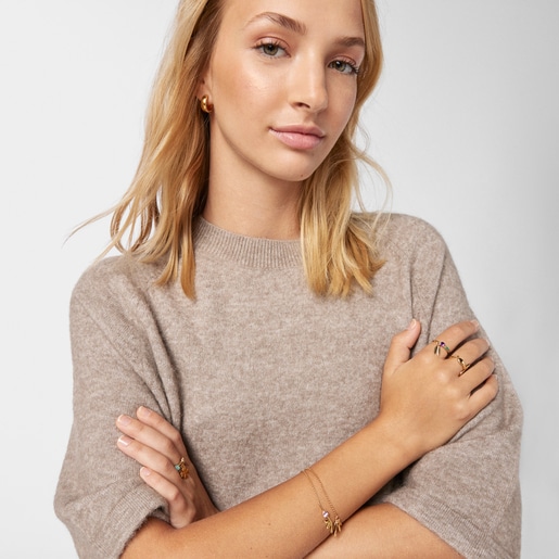 Браслет с листьями лавра Fragile Nature из вермеля