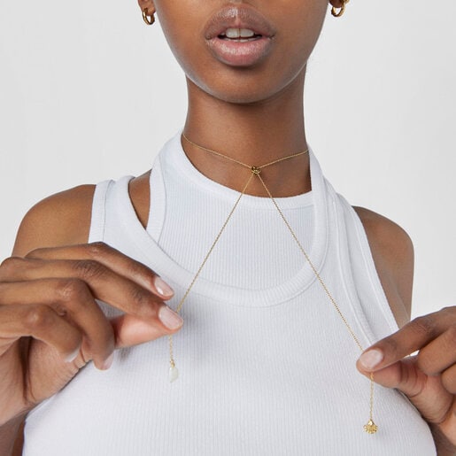 ネックレス  Sea Vibes  貝殻・パール  66cm　イエローゴールドコーティング　　