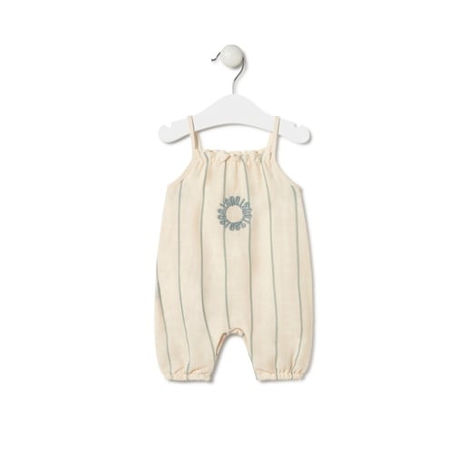 Tous - Baby GirlS Striped Romper In Classic Mist - Textil