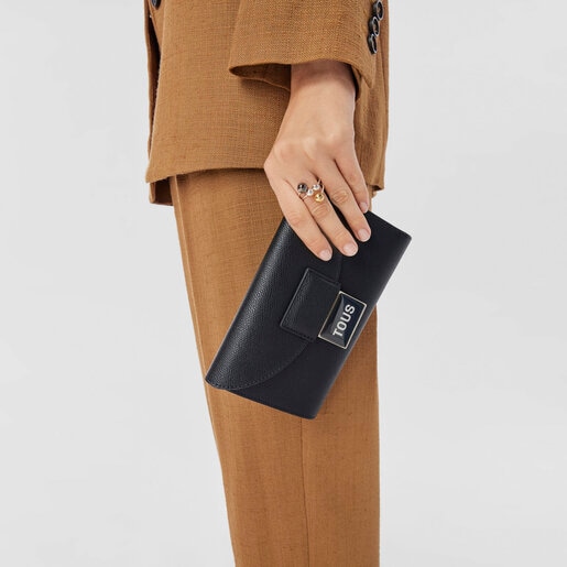 Billetera Flap negra TOUS Sylvia