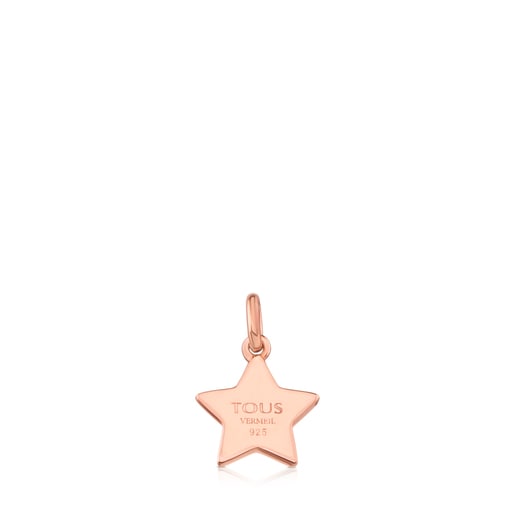 Pendentif Super Power en Argent Vermeil rose avec Spinelle et Perle